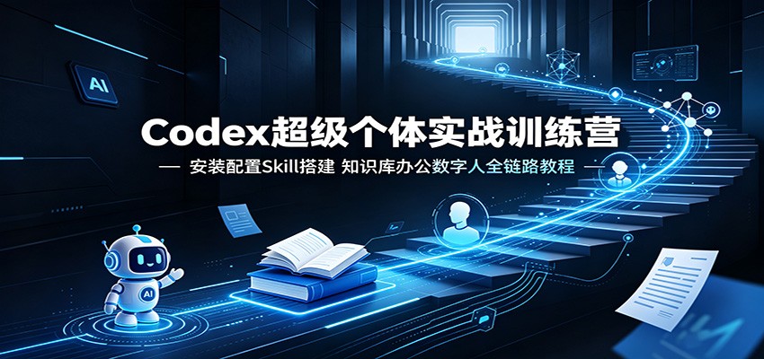 Codex超级个体实战训练营:安装配置Skill搭建,知识库办公数字人全链路教程-汇联技术
