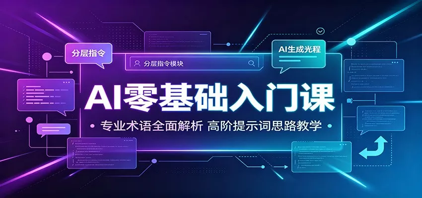 AI零基础入门课:专业术语全面解析,高阶提示词思路教学-汇联技术