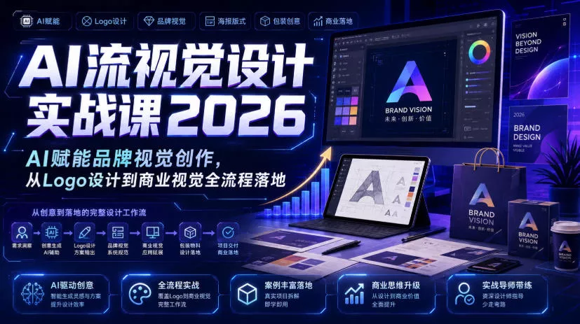 AI流视觉设计实战课2026:AI赋能品牌视觉创作,从Logo设计到商业视觉全流程落地-汇联技术